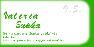 valeria supka business card